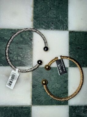 Banana Republic Twisted Open Cuff Bracelet- Gold or Silver